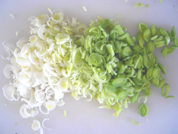 Chopped leeks