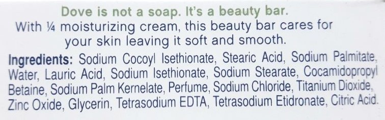 Dove soap ingredients