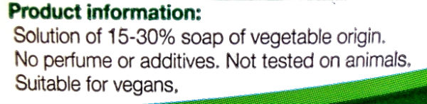 Liquid soap ingredients