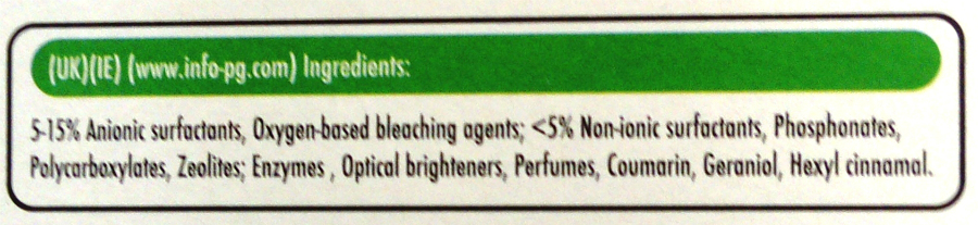 Mainstream laundry powder ingredients 1 Mainstream laundry powder ingredients 1