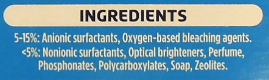 Mainstream laundry powder ingredients 2 Mainstream laundry powder ingredients 2
